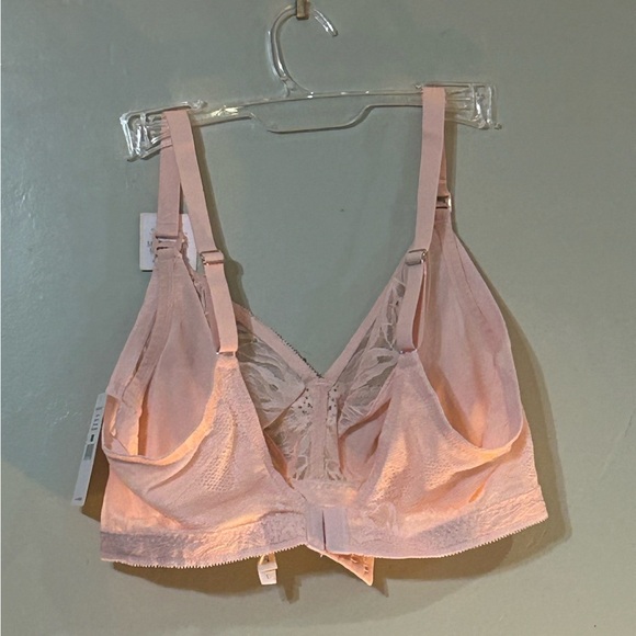 ONGOSSAMER Blush Pink Sleek And Lace Maternity Nursing Bralette Size Large NWTS - Picture 3 of 7